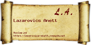 Lazarovics Anett névjegykártya